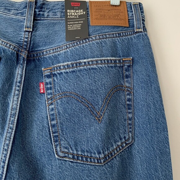 Levi’s Premium Jeans Blue Ribcage Straight Leg Ankle 31 - Picture 11 of 12